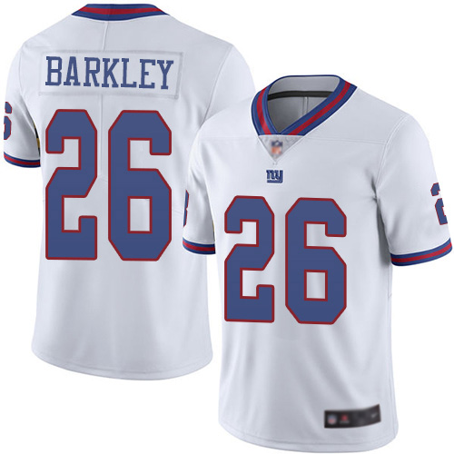 Men New York Giants #26 Saquon Barkley Limited White Rush Vapor Untouchable Football NFL Jersey->new york giants->NFL Jersey